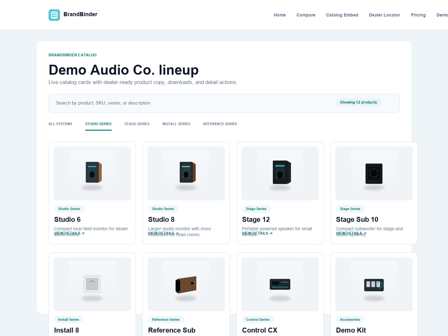Dealer catalog